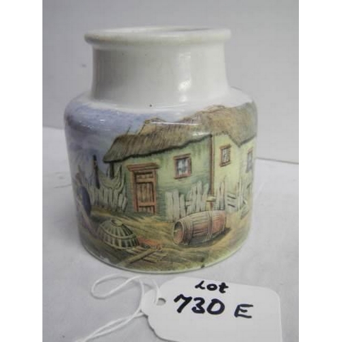 730E - A Prattware jar 'mending the Nets' 3