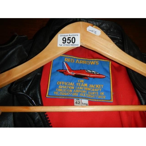 950 - An official Red Arrows flying jacket. (Size GB 42 long)