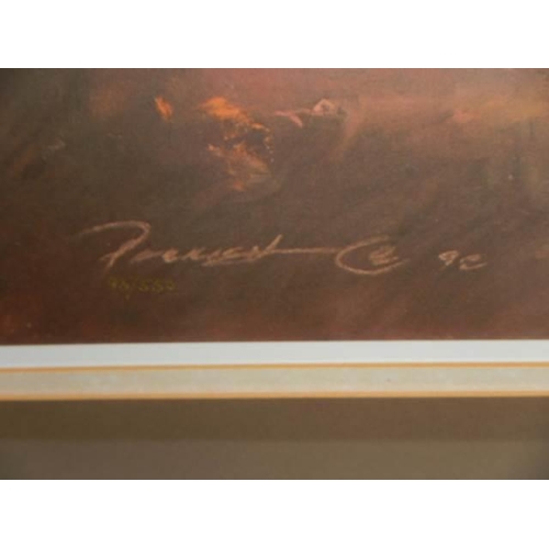 954 - A framed and glazed print entitled 'Loves Pursuit' by Bradley J Parish, COLLECT ONLY.