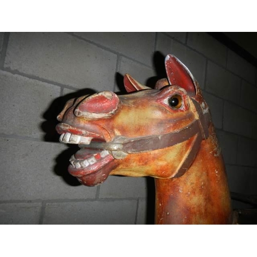 1021 - A large late Victorian carved fairground horse, COLLECT ONLY.