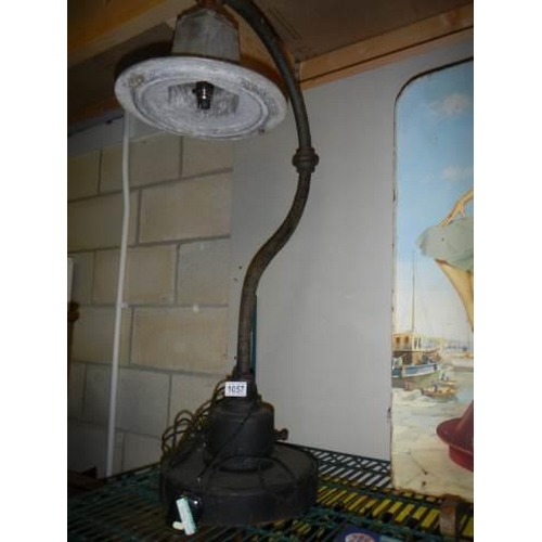 1057 - A heavy industrial lamp. COLLECT ONLY.