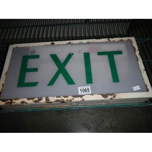 1065 - A Exit sign box. COLLECT ONLY.