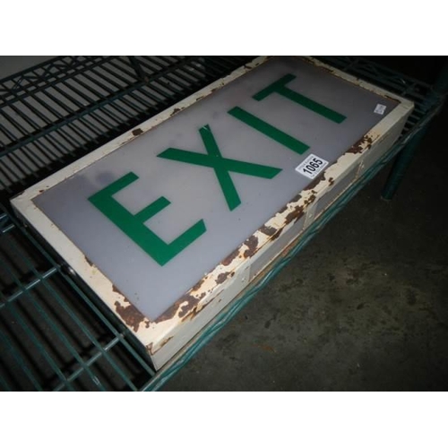 1065 - A Exit sign box. COLLECT ONLY.