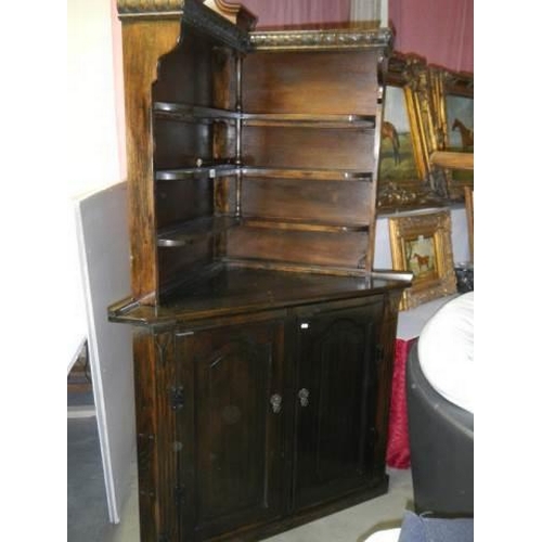 1082 - An open rack corner cabinet, COLLECT ONLY.