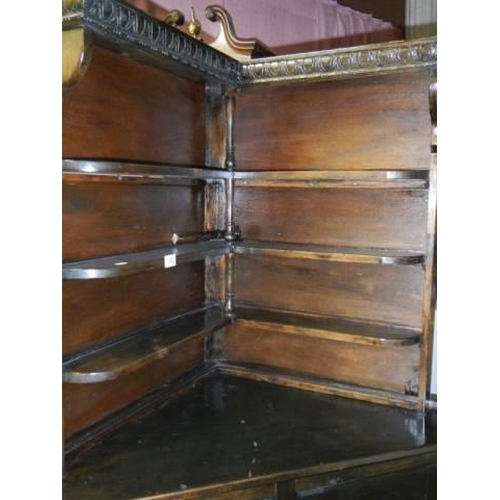 1082 - An open rack corner cabinet, COLLECT ONLY.