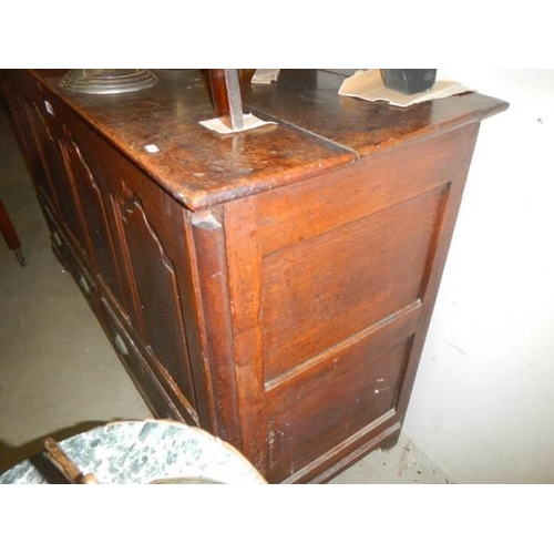 1088 - A large period mule chest in need of restoration, COLLECT ONLY.