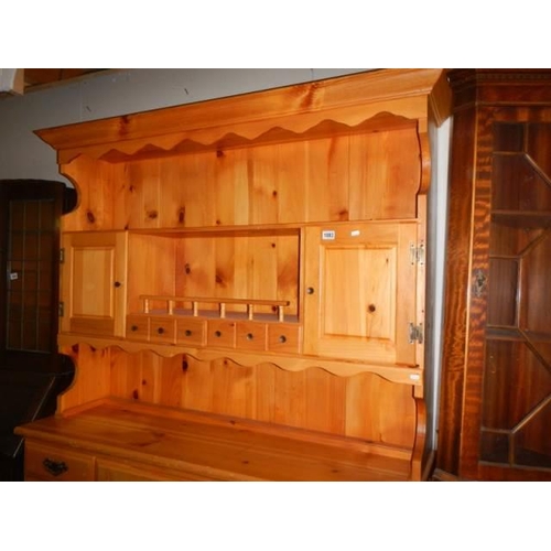 1093 - A good 20th century pine dresser. COLLECT ONLY.