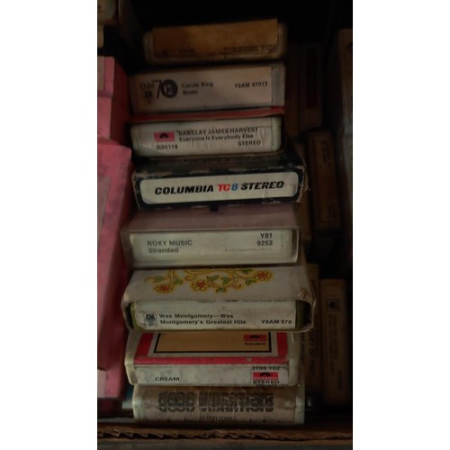 2321 - A good lot of 8 tracks and a Lear Jet stereo 8 player and speakers