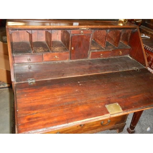 1127 - A Victorian mahogany bureau, COLLECT ONLY.