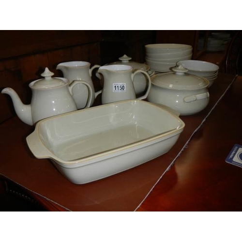 1150 - A quantity of white Denby dinnerware and teaware COLLECT ONLY.