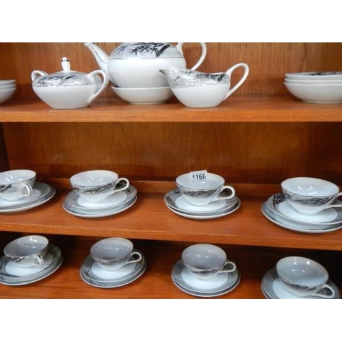 1166 - Fifty two pieces of HAYASI, Japan porcelain tea and dinner ware, COLLECT ONLY.