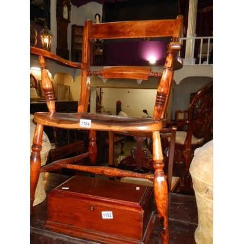 1184 - An early 20th century farm house chair, COLLECT ONLY.