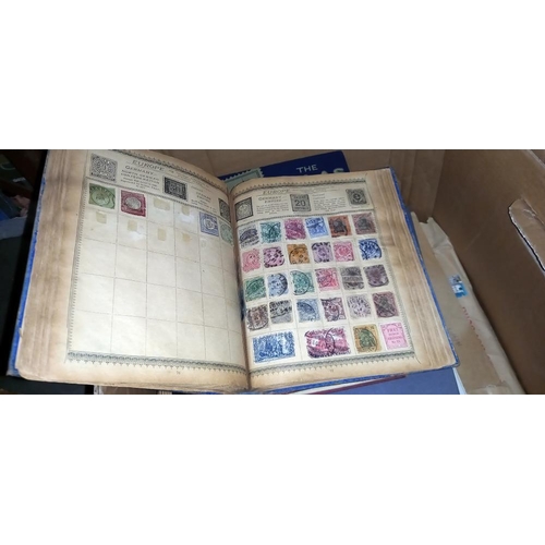 2486 - A box of stamp albums and other stamps