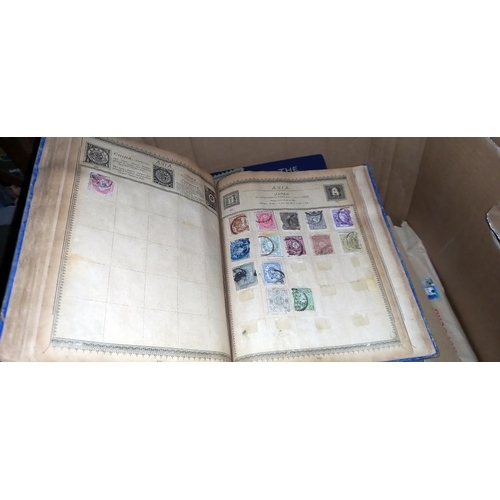 2486 - A box of stamp albums and other stamps