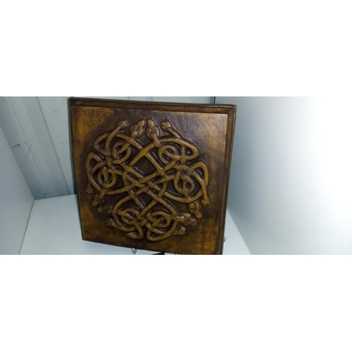 2508 - 2 Celtic symbol wooden plaques (21cm x 21cm x 2cm)