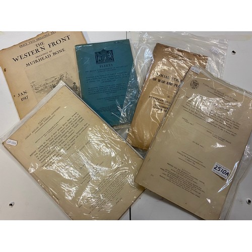 2510A - A interesting collection of Military ephemera including Fleets documents dated 1899, 1914 and 1939, ... 