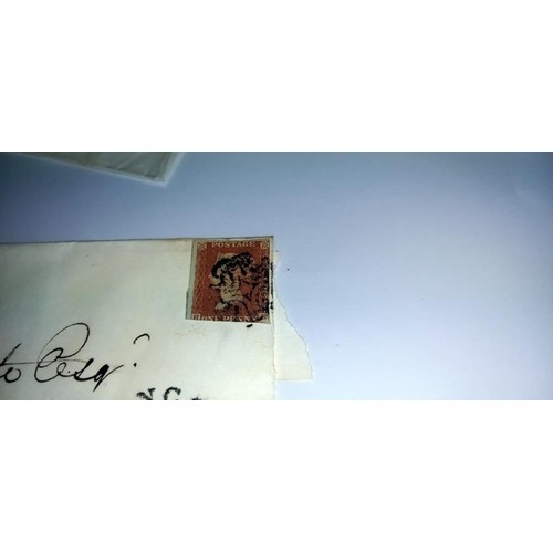 677 - Two Penny red stamps on postmarked envelopes for Lincoln and Caistor,