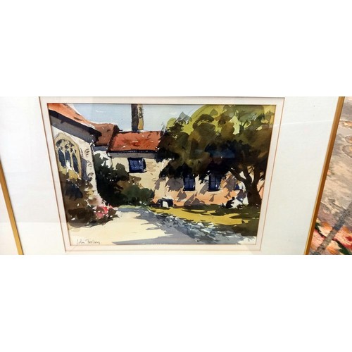 894 - 2 John Tookey framed & glazed watercolours (Essex/Suffolk scenes)