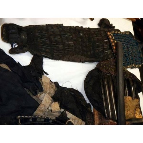 960A - A mid Eido Samurai composite armour comprising a Sujiba chi Kabuto and black lacquered Mempo detacha... 