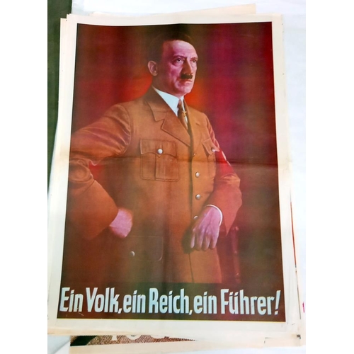 960C - A collection of 15 posters which are printed on newspaper type paper relating to WW2.