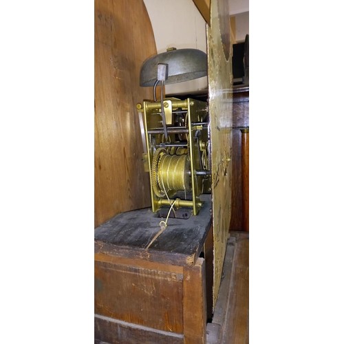 815 - A 19th century Hall Jnr, Grimsby mahogany cased Grandfather clock, needs minute hand but otherwise w... 