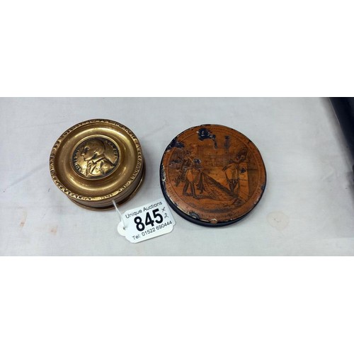 845 - A Napoleonic snuff box and one other.