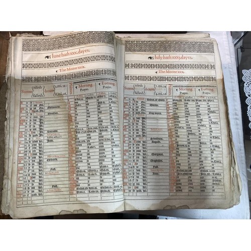 523 - An early 18th century Bible, some pages need attention but in fair condition for age.