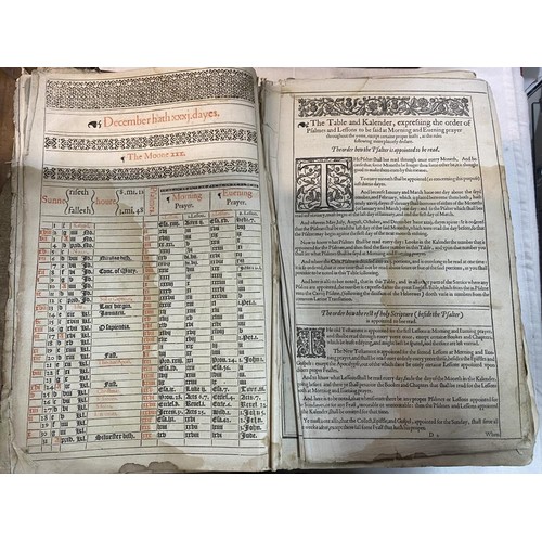 523 - An early 18th century Bible, some pages need attention but in fair condition for age.