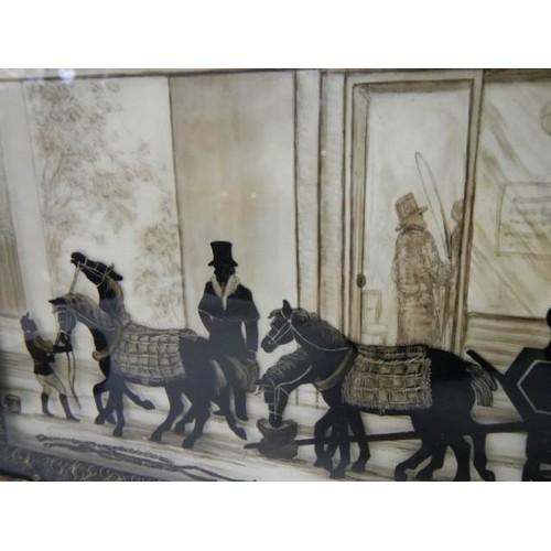 711B - Victorian silhouette painting in frames