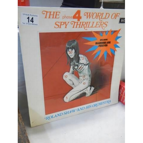 14 - A Decca 'The Phase 4 World of Spy Thrillers' LP record.