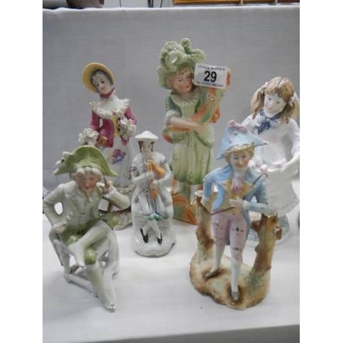 29 - Six assorted porcelain figures.