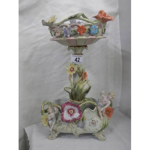 42 - A good copy of a 19th century continental porcelain table centrepiece.