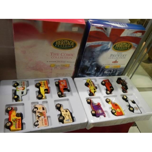 46 - Five boxed sets of six 'Heritage Classics' die cast vehicles.