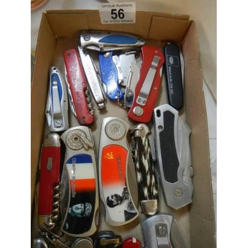 56 - A good lot of vintage pen knives.