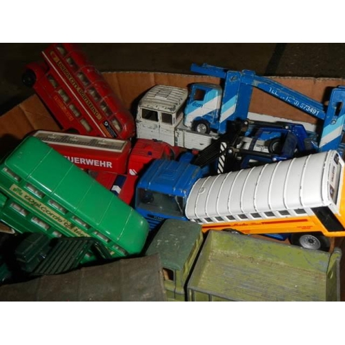 78 - A quantity of play worn die cast vehicles.