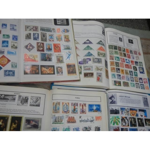 189 - Six albums of postage stamps.