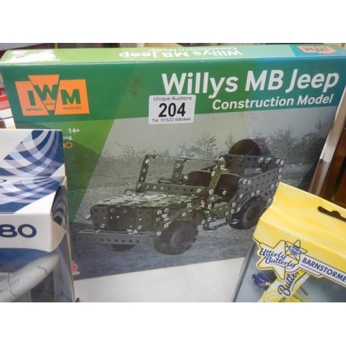 204 - A Willys MB Jeep construction model etc.,