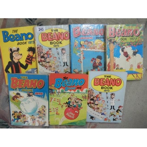 243 - Seven 1960/70's Beano annuals.