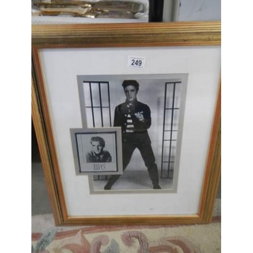 249 - A Framed and glazed Elvis picture.