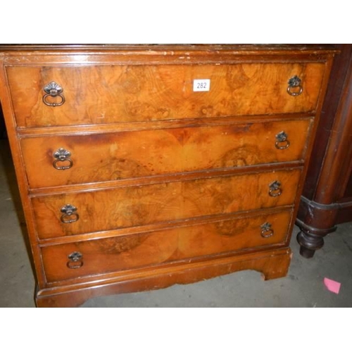 282 - A mahogany four drawer chest, COLLECT ONLY.