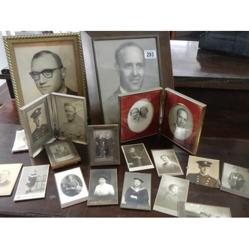 293 - A quantity of old framed photographs.