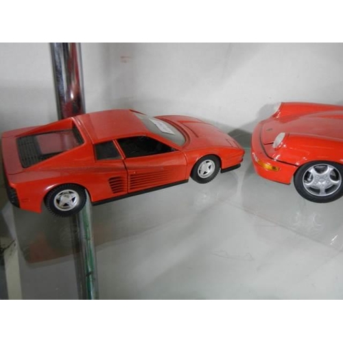 317 - A quantity of die cast sports cars.