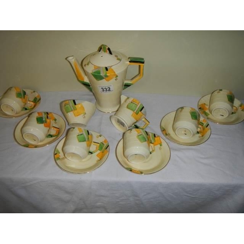 332 - A fifteen piece Grindley Retro tea set.