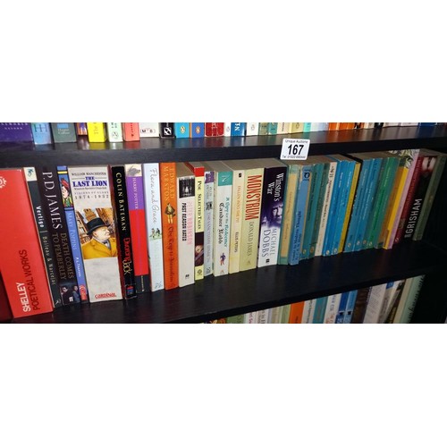 167 - Approximately 100 books on six shelves, COLLECT ONLY