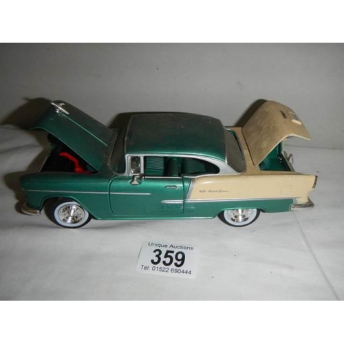 359 - A tin plate 1956 Chevy car, No. 68033