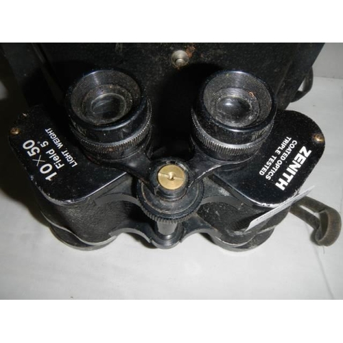 364 - A cased set of Zenith 10 x 50 binoculars.