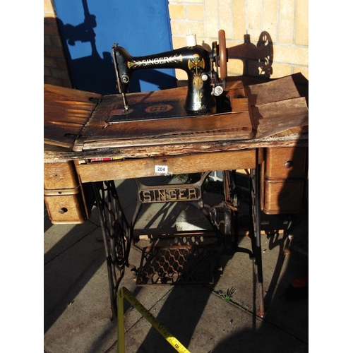 204 - A Cast Treadle Singer Sewing Machine