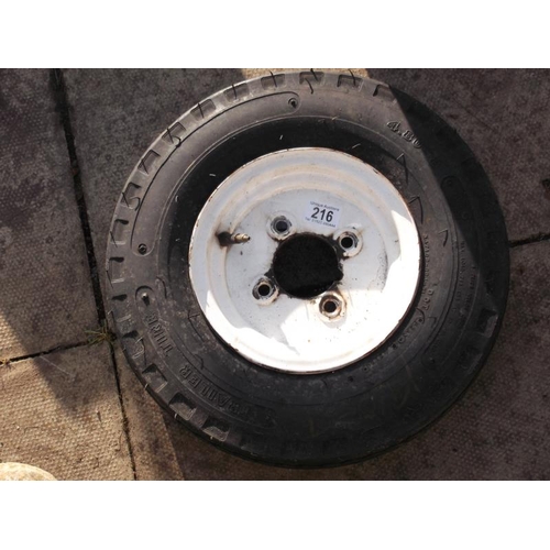 216 - A 4.80 x 8 Trailer Wheel (as New)