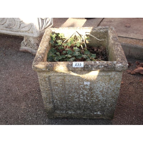 233 - A square old planter 32 x 32cm