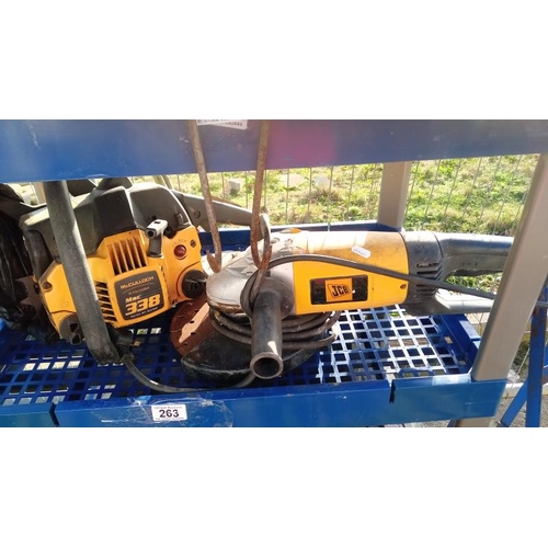 263 - A McCullock Chainsaw & JCB Angle Grinder